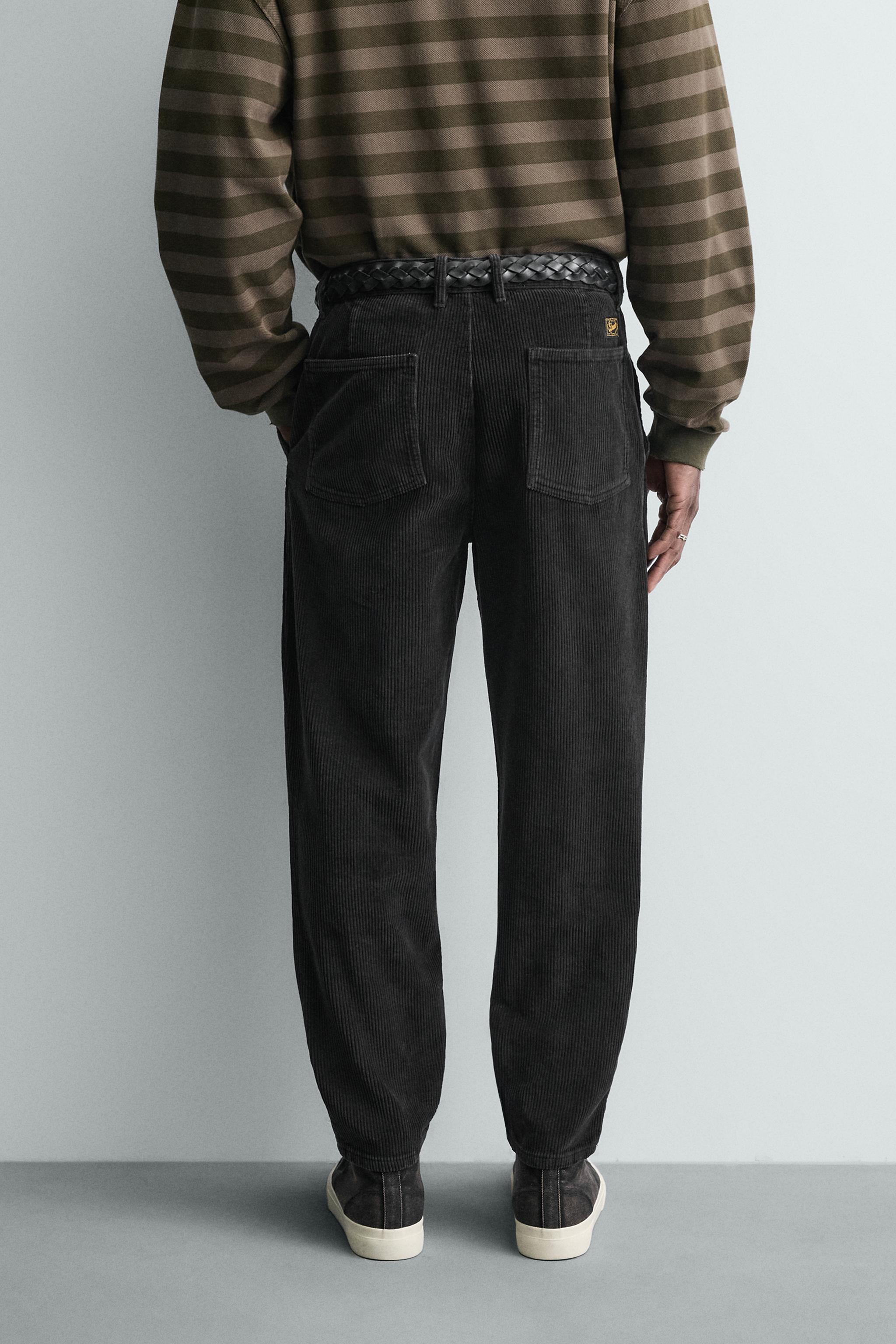 TAPERED FIT CORDUROY PANTS